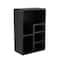 16" x 24" 5 Shelf Black Wood Geometric Floating Wall Shelf